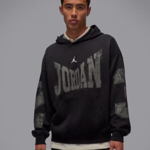 Jordan Brooklyn เสื้อมีฮู้ดแบบสวมสไตล์คอลเลจผู้ชาย